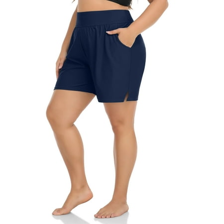 Sociala Women’s Plus Size Swim Shorts High Waisted Bathing Suits Bottoms Tankini Trunks with Pockets Sociala Women’s Plus Size Swim Shorts High Waisted Bathing Suits Bottoms Tankini Trunks with Pockets