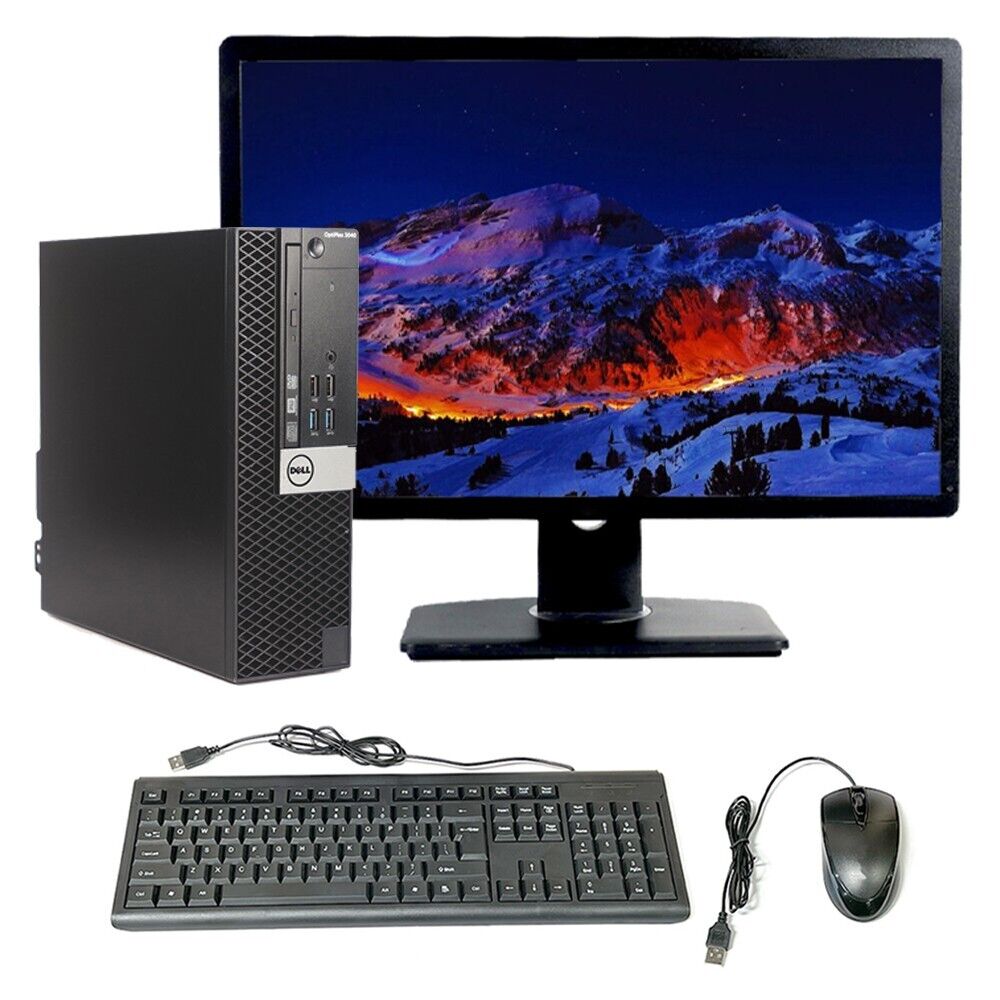 Dell OptiPlex SFF Windows 10 Pro Computer PC 8GB RAM 1TB HD 20in LCD Monitor