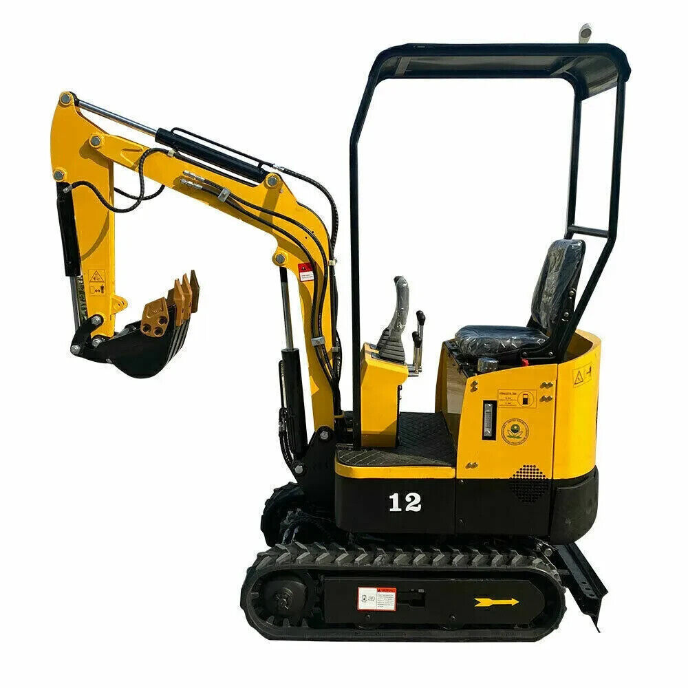 AGT H12 13.5 HP 1-Ton Mini Excavator Digger Tracked Crawler B&S EPA Gas Engine
