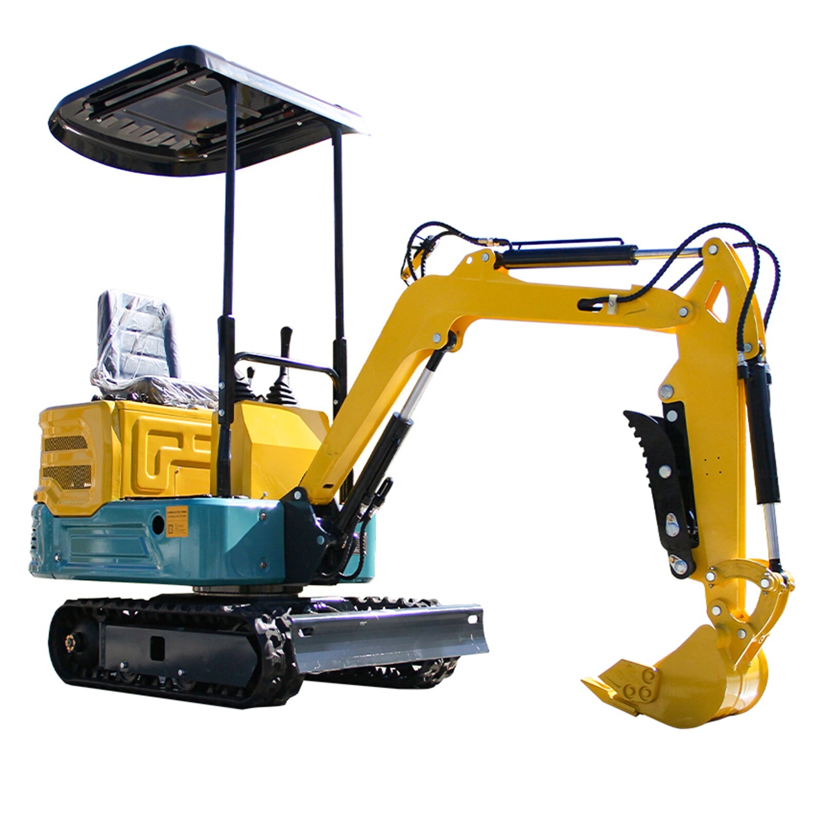 Mini Excavator 1Ton Small Diggers Backhoe Tracked with Bucket Machine for Sale