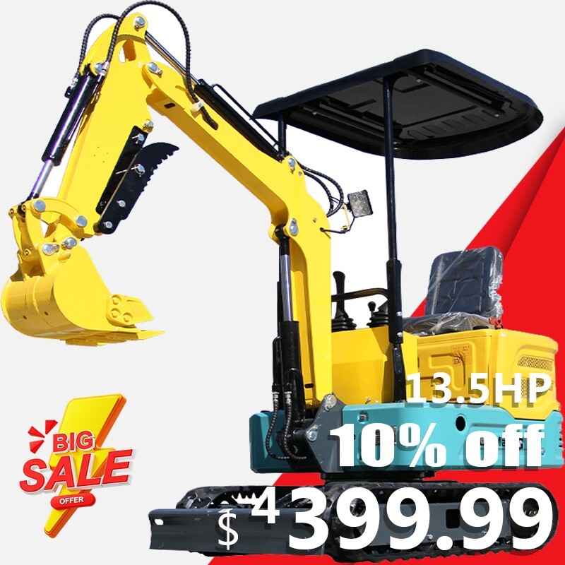 FREE SHIP Farm Garden Home 1Ton 13.5HP Mini Excavator Tracked Crawler Digger