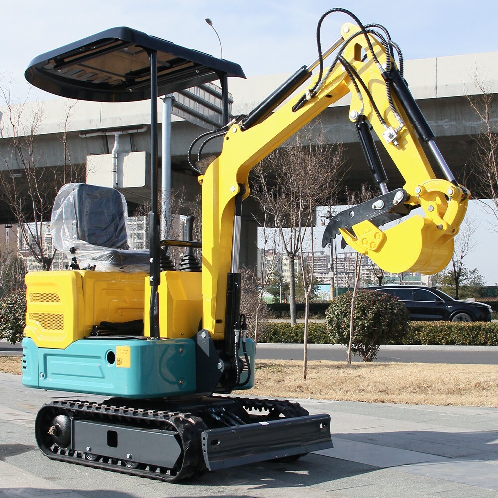 NEW 1 TON Digger Hydraulic Mini Excavator For Sale Crawler 13.5hp Gas Engine