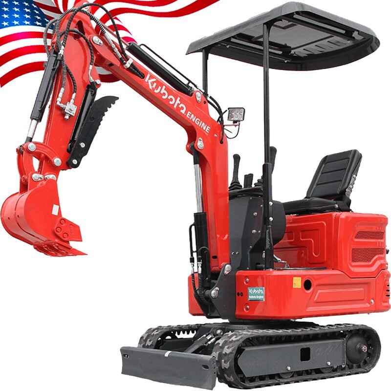Free Ship 2025 New Kubota 2200 lbs Mini Hydraulic Excavator Garden Farm Home