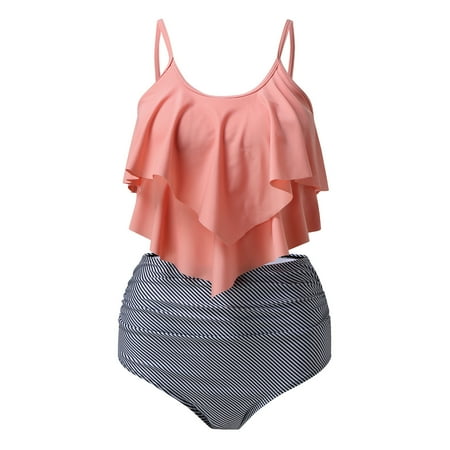 Awdenio Womens Swimsuits Tummy Control Tankini Swimsuits for Women Plus Size Two Piece Bathing Suits Tummy Control Swimwear with Shorts