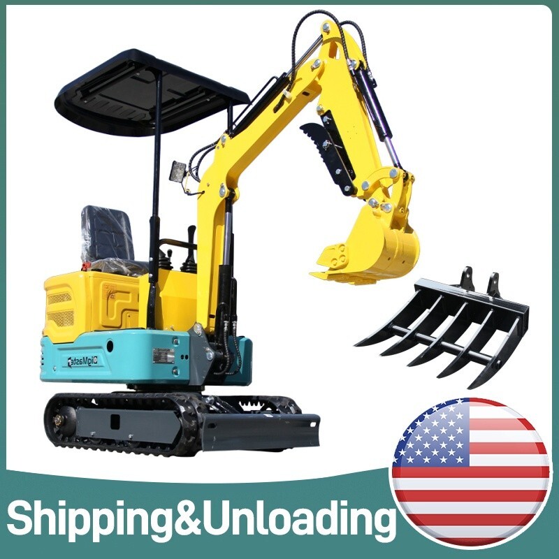 A FREE SHIP Mini Excavator 2000lbs Digger 13.5hp Gasoline Tracked Crawler