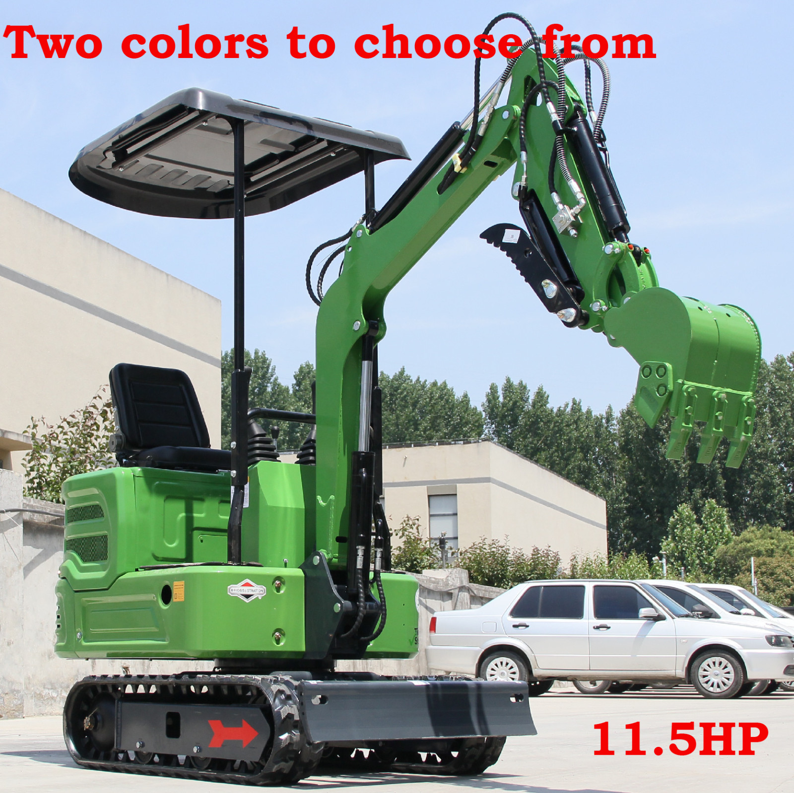 Free Shipping Hydraulic Thumb Mini Excavator 11.5HP Garden Crawler Diesel USA