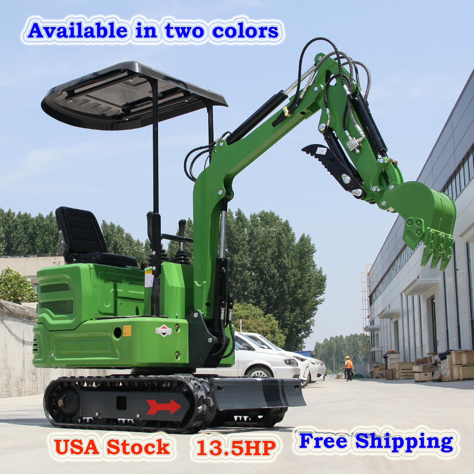 Free Shipping Hydraulic Thumb Mini Excavator Garden USA Inventory Diesel Crawler