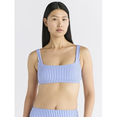 Free Assembly Women’s and Women’s Plus Size Square Neck Bikini Top, Sizes XS-1X