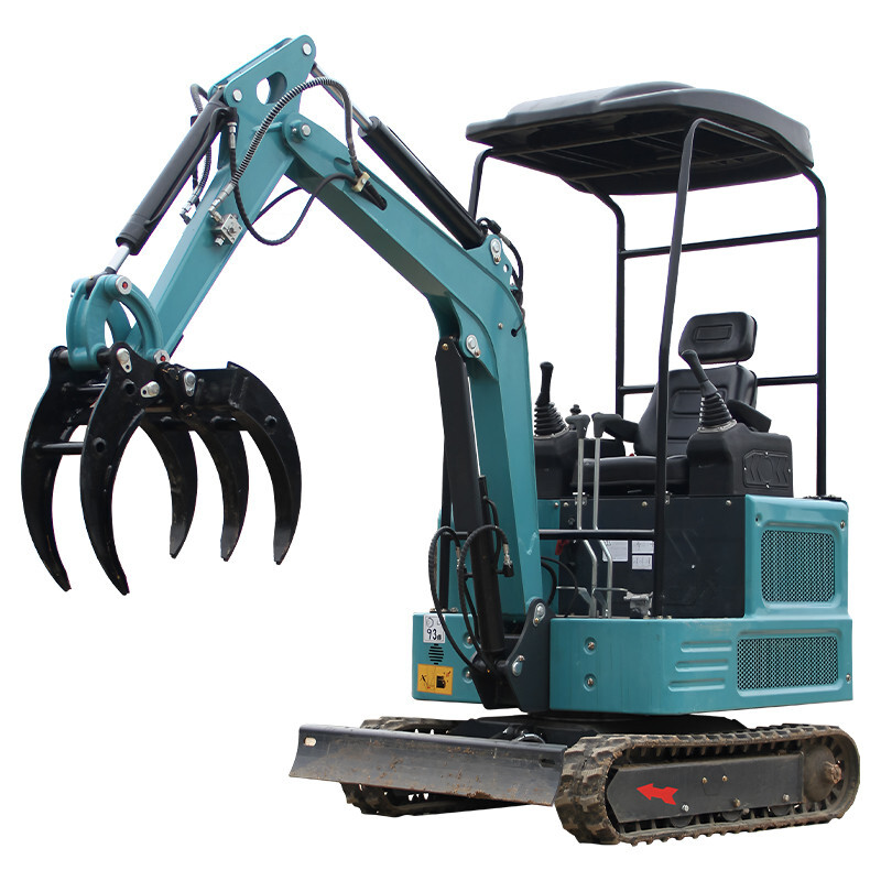 Free Shipping New 1.8Ton Mini Excavator Compact Hydraulic Digger + Wood Grabber