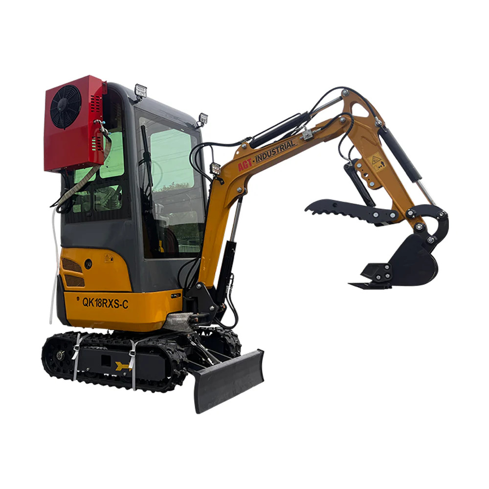 KH18-C Mini Excavator 1Ton with AC, Side Swing Digger Crawler RATO Gas Engine