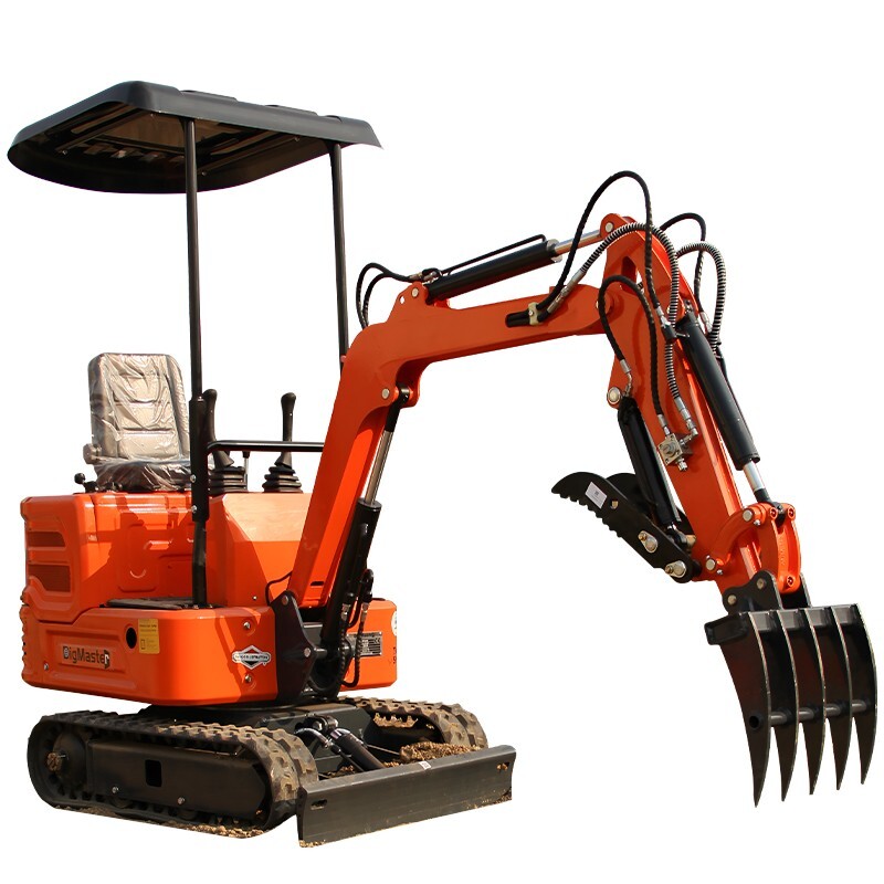 1 Ton Mini Excavator Crawler Digger 13.5HP With Rake /Hydraulic Thumb B&S Gas