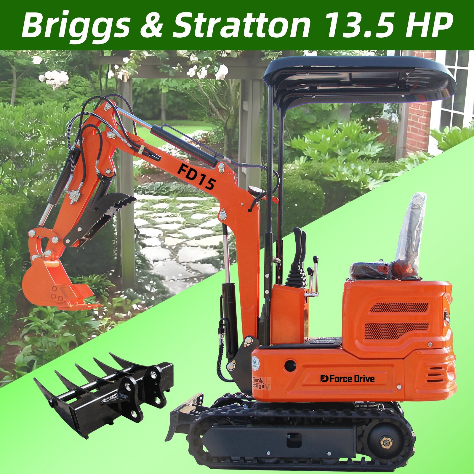 Cheapest Mini Excavator Hydraulic Track 13.5hp Caterpillar Business For US Sale
