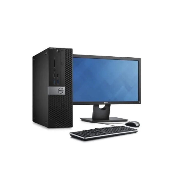 Dell OptiPlex 7050 SFF Core i7, 16GB 250GB HDD Win 10 Pro with 24″ monitors