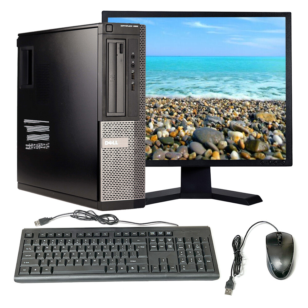 Dell i5 Desktop Computer PC 8GB RAM 128GB SSD 19″ LCD Monitor Windows 10 Wi-Fi