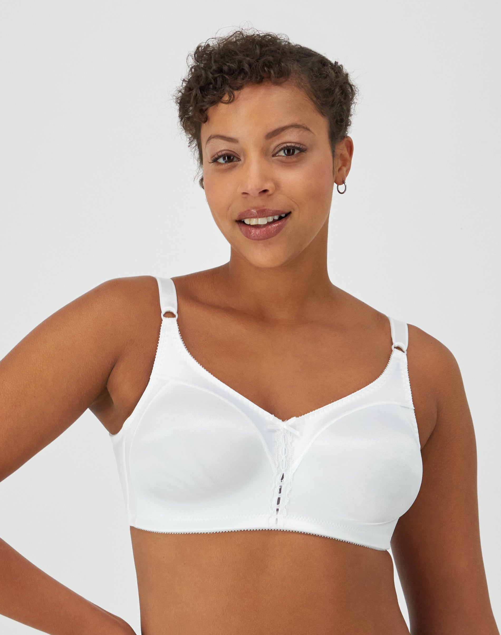 Bali Double Support Wireless Bra White 42D Women’s