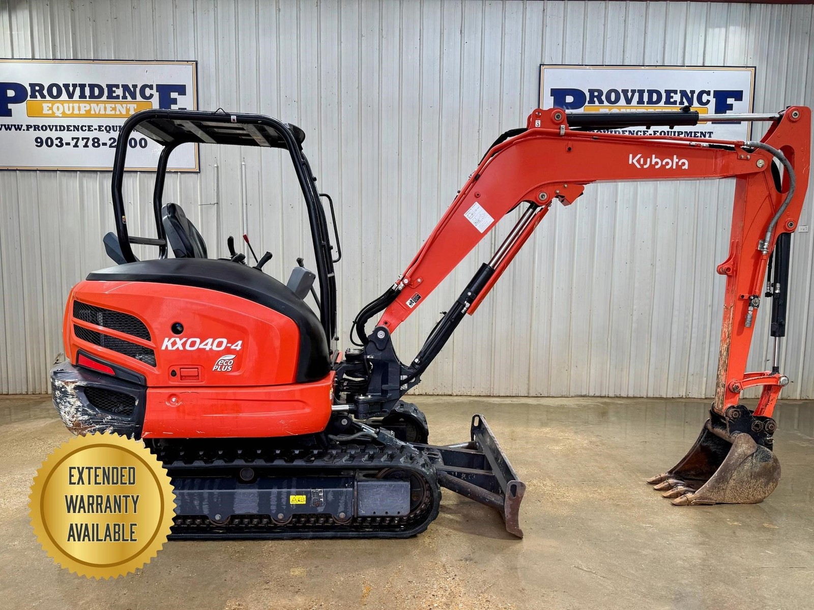 2022 KUBOTA KX040-4 OROPS STRAIGHT BLADE MINI COMPACT TRACK EXCAVATOR