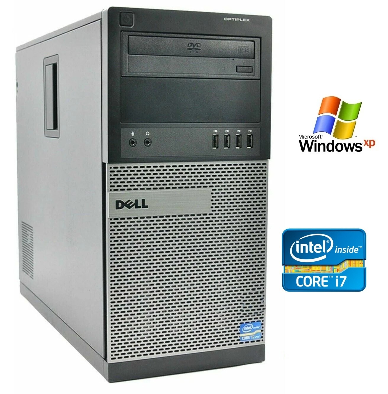 Dell OptiPlex MT Desktop Computer Core i7 4GB Ram 500GB HDD Windows XP Pro Wi-Fi