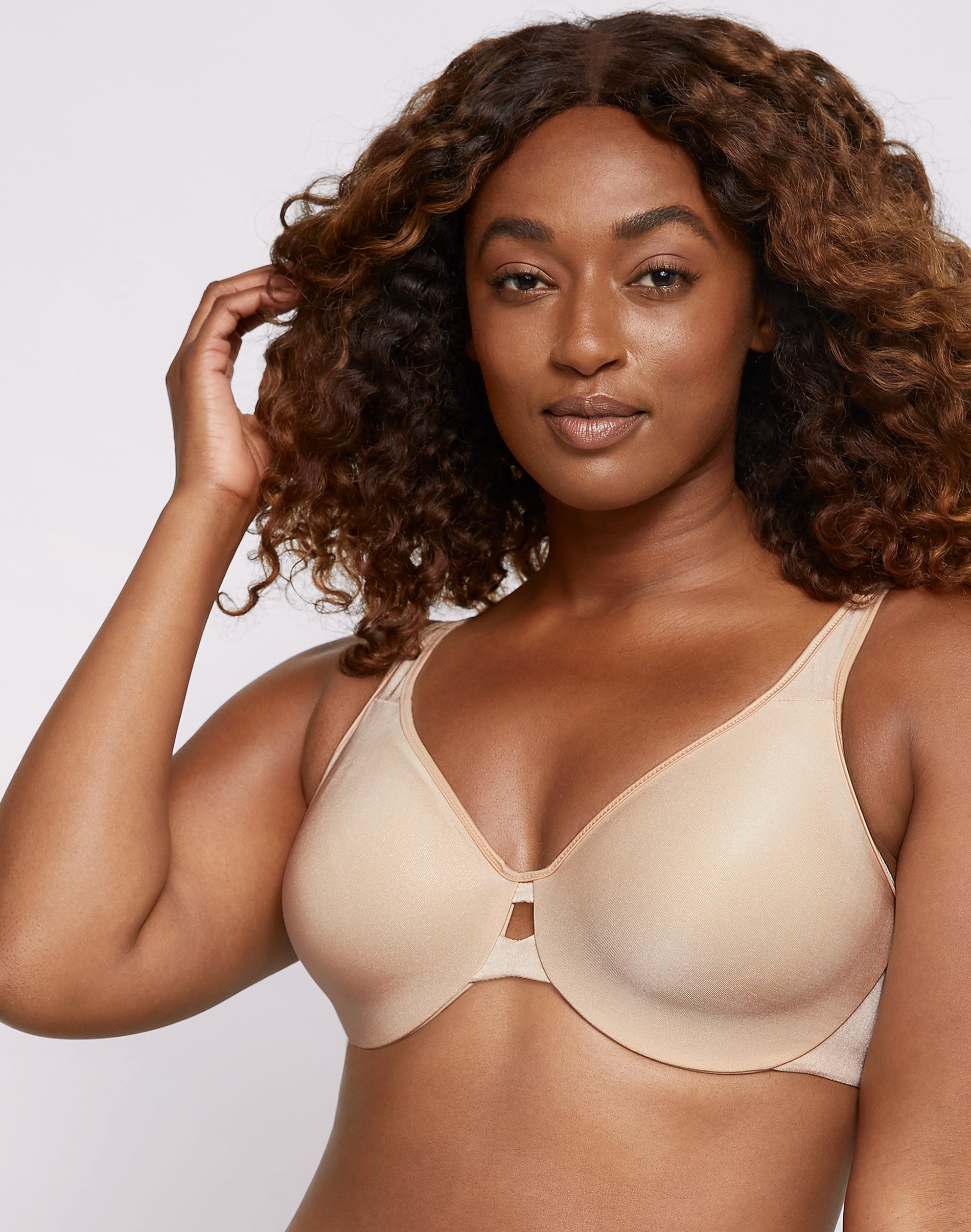 Lilyette by Bali Plunge Into Comfort Minimizer Bra Champagne Shimmer 42DD Women’s