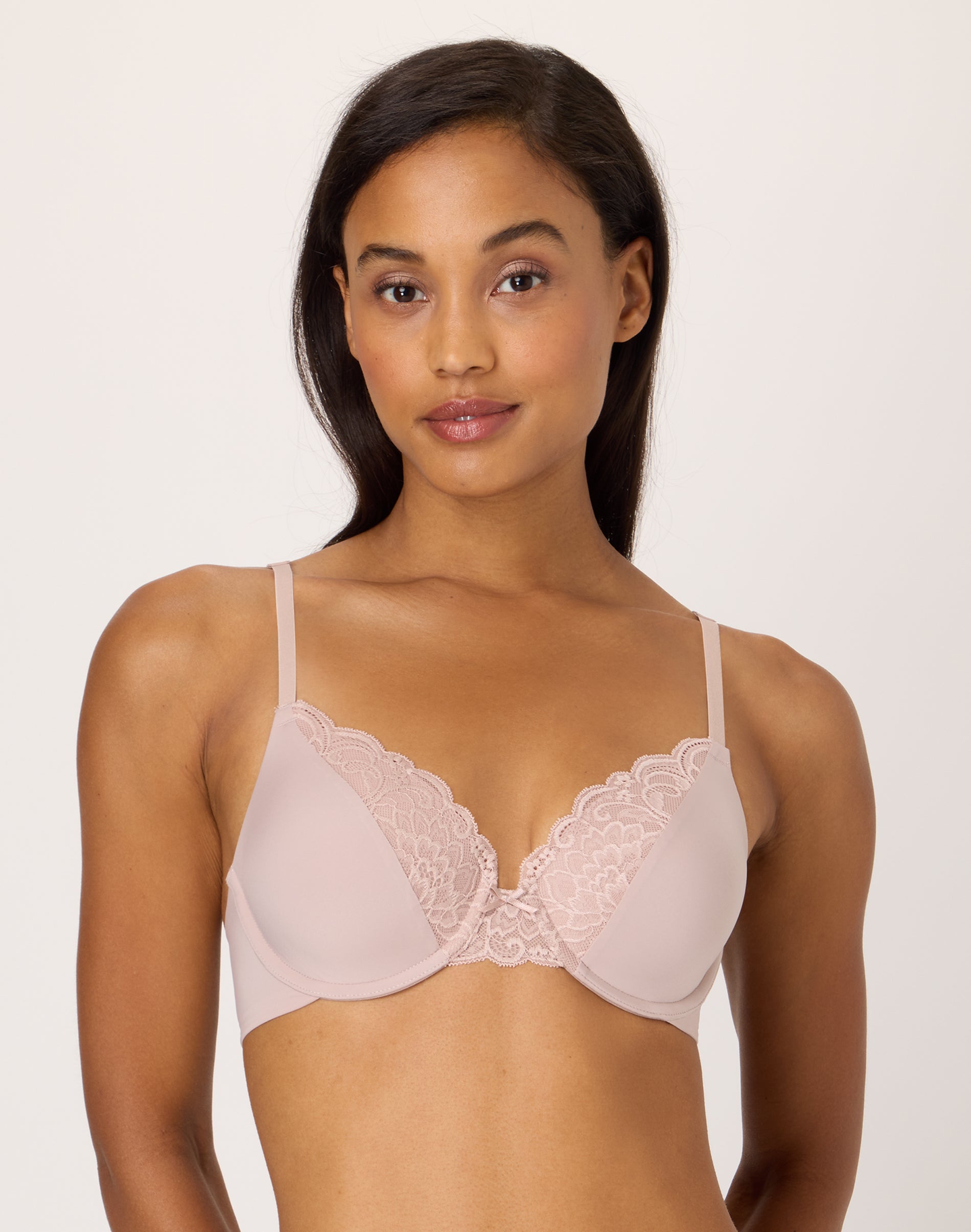 Maidenform Comfort Devotion Convertible Underwire Bra, Full Coverage Evening Blush Bloom Lace 38C Women’s