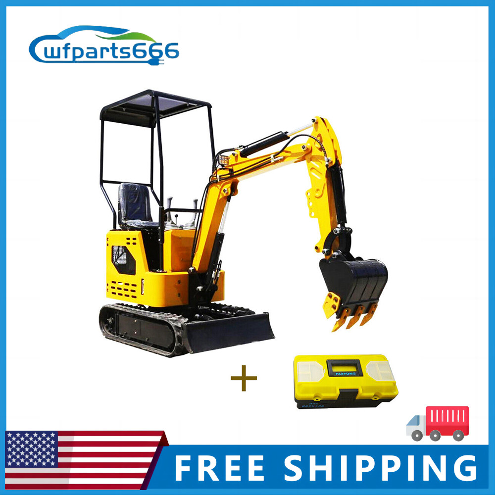 Mini Excavator 1Ton Digger 13.5HP Engine Tracked Crawler Gas EPA in USA
