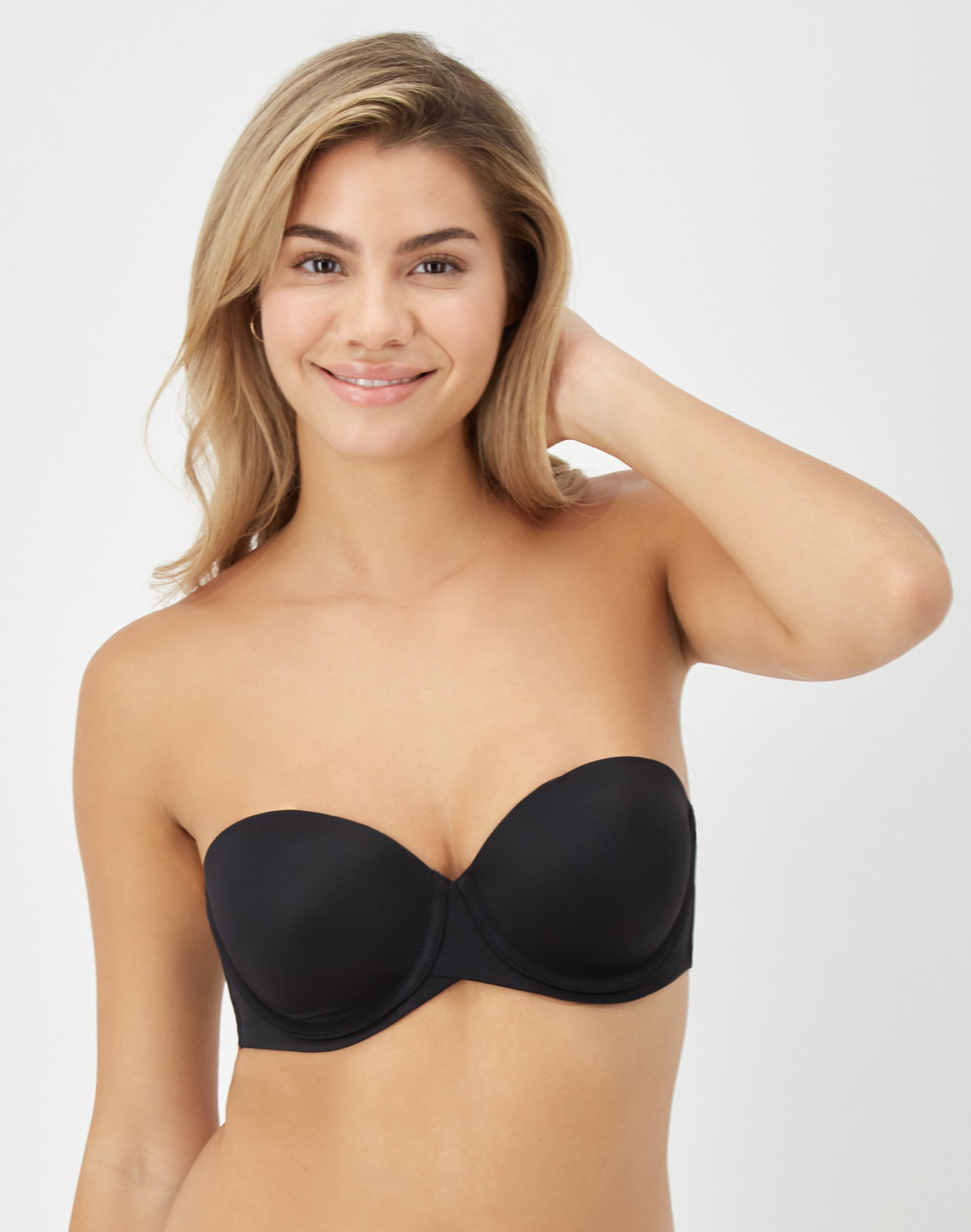 Maidenform Ultimate Stay Put Strapless Underwire Bra Black 38DD Women’s