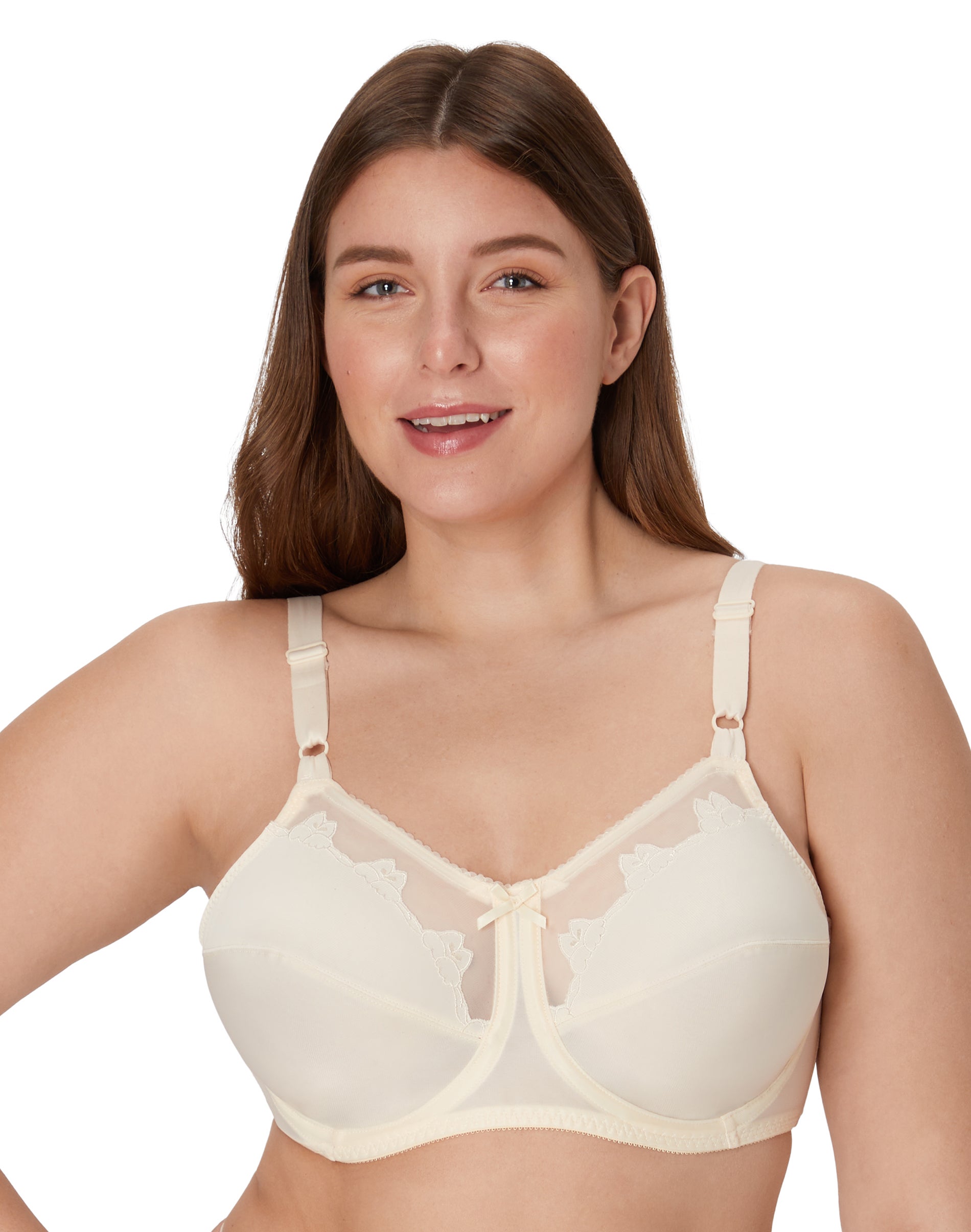 Flower Bali Underwire Bra Light Beige 40DDD Women’s