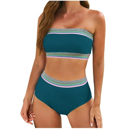BeAi Womens Swimsuits 2 Piece Floral Bikini Sets for Women Trendy Swimwear 2025 Beachwear Women Scalloped V Neck My Orders Past Orders