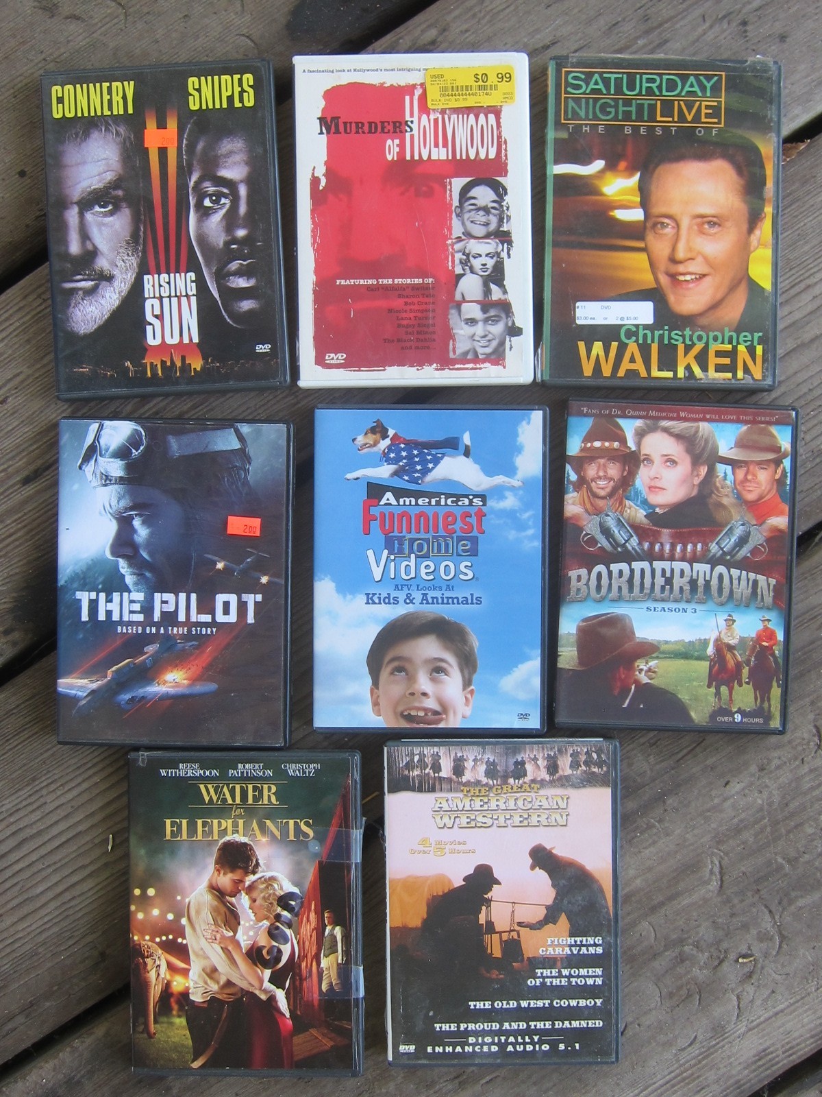 A lot of 8 DVDs all play well Bordertown SNL Christopher Walken AFV animals