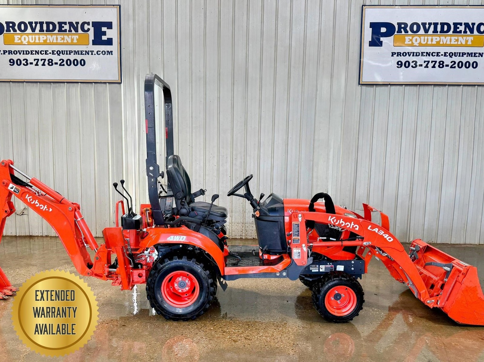 2023 KUBOTA BX23 4X4, OROPS LOADER BACKHOE TRACTOR WITH HYDRAULIC BACKHOE