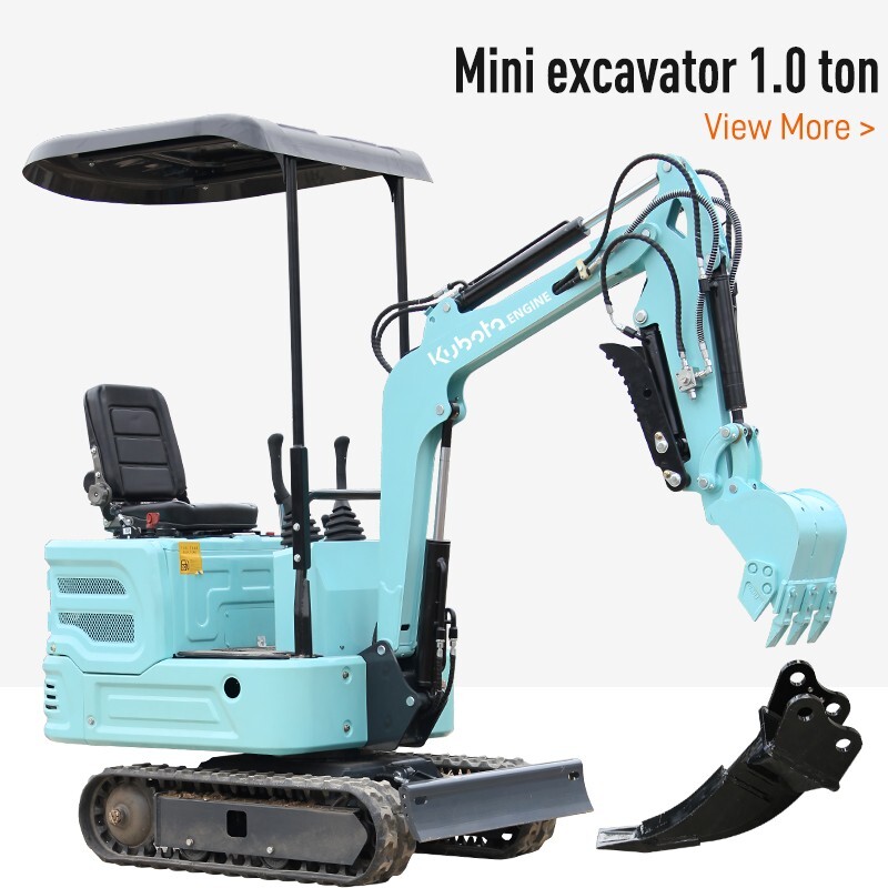 1.1Ton Mini Excavator Hydraulic W/Canopy+Ripper Diesel Kubota Engine Machinery