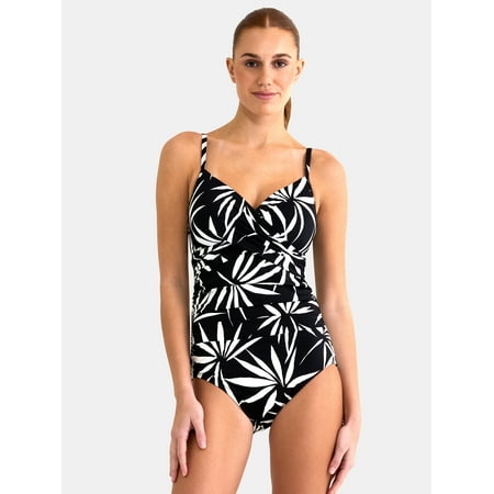 Embrace Your Curves by Miracle Brands Women’s & Women’s Plus Josephine One Piece Swimsuit, Sizes M-2X