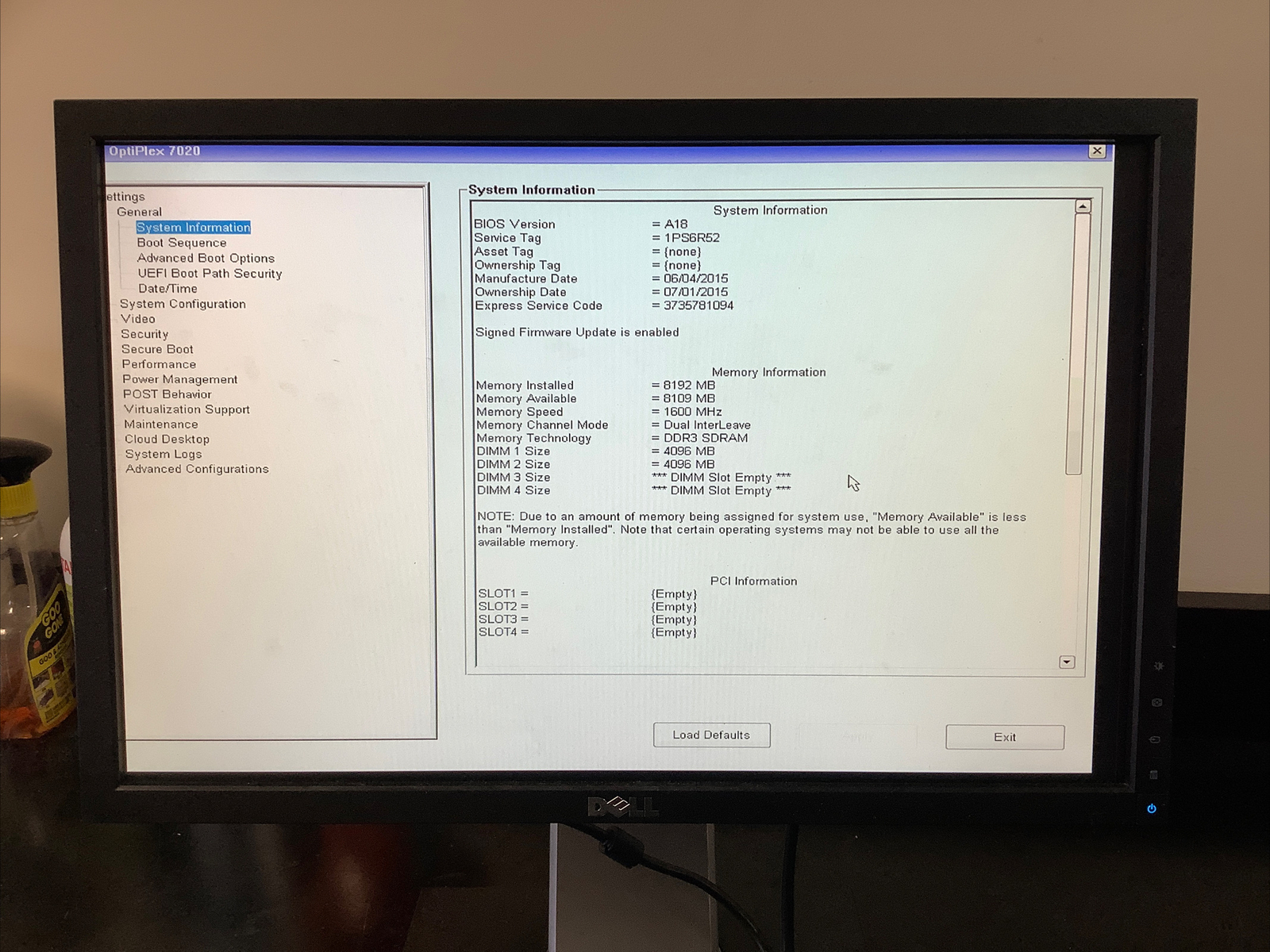 Dell Optiplex 7020 Intel Core i5-4590 3.30GHz No OS Desktop