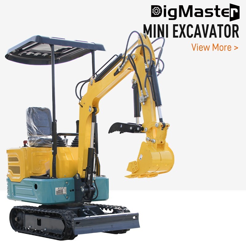 Free Shipping for 1 Ton Mini Excavator Hydraulic thumb Digger, 13.5HP