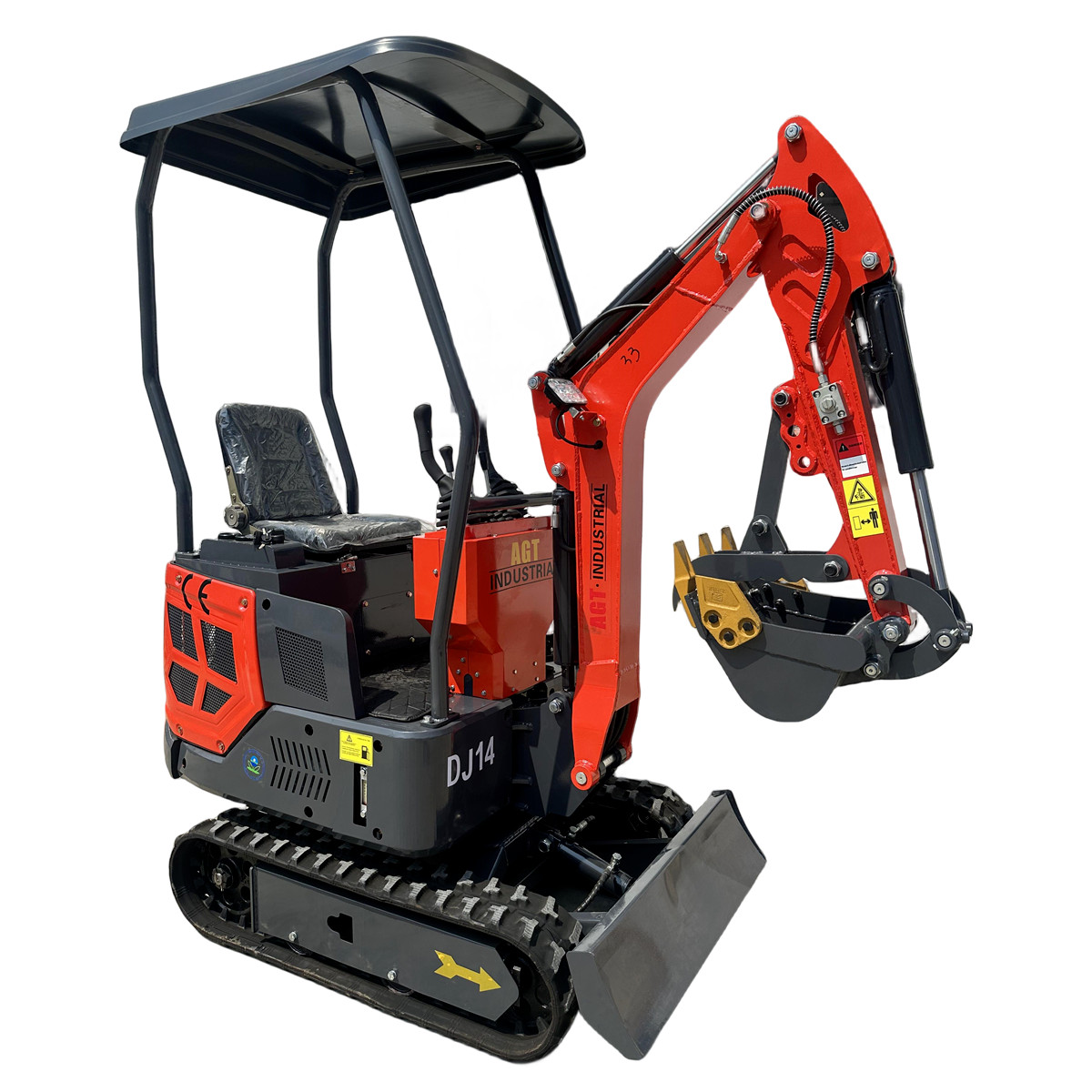 AGT DJ14 1 Ton Mini Excavator Tracked Crawler Digger 13.5 HP B&S Gas Engine EPA