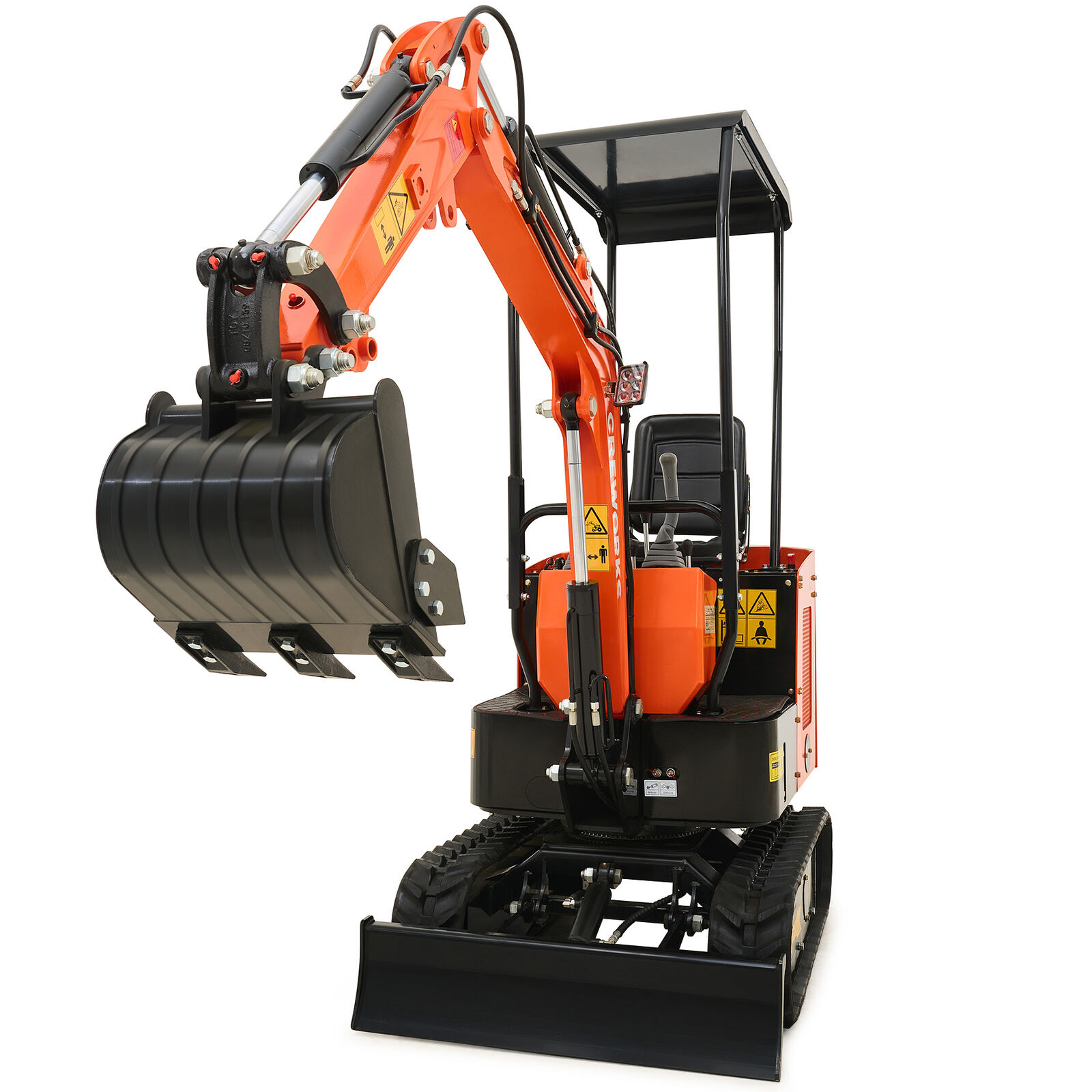 CREWORKS 13.8hp 1.1T Mini Crawler Excavator Mini Digging Kubota Diesel Engine US
