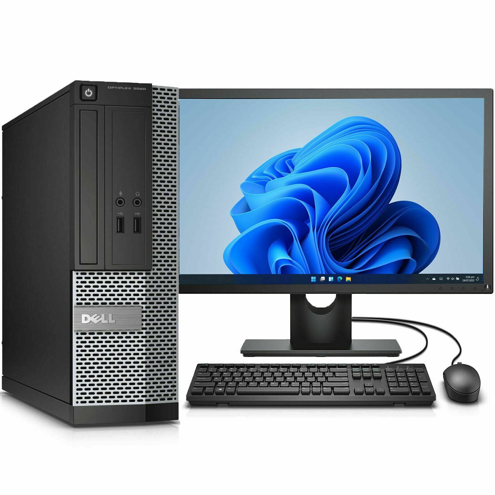 Dell Desktop Computer QUAD CORE i5 WINDOWS 11 Pro 16GB 2TB 480GB SSD 22″ MONITOR