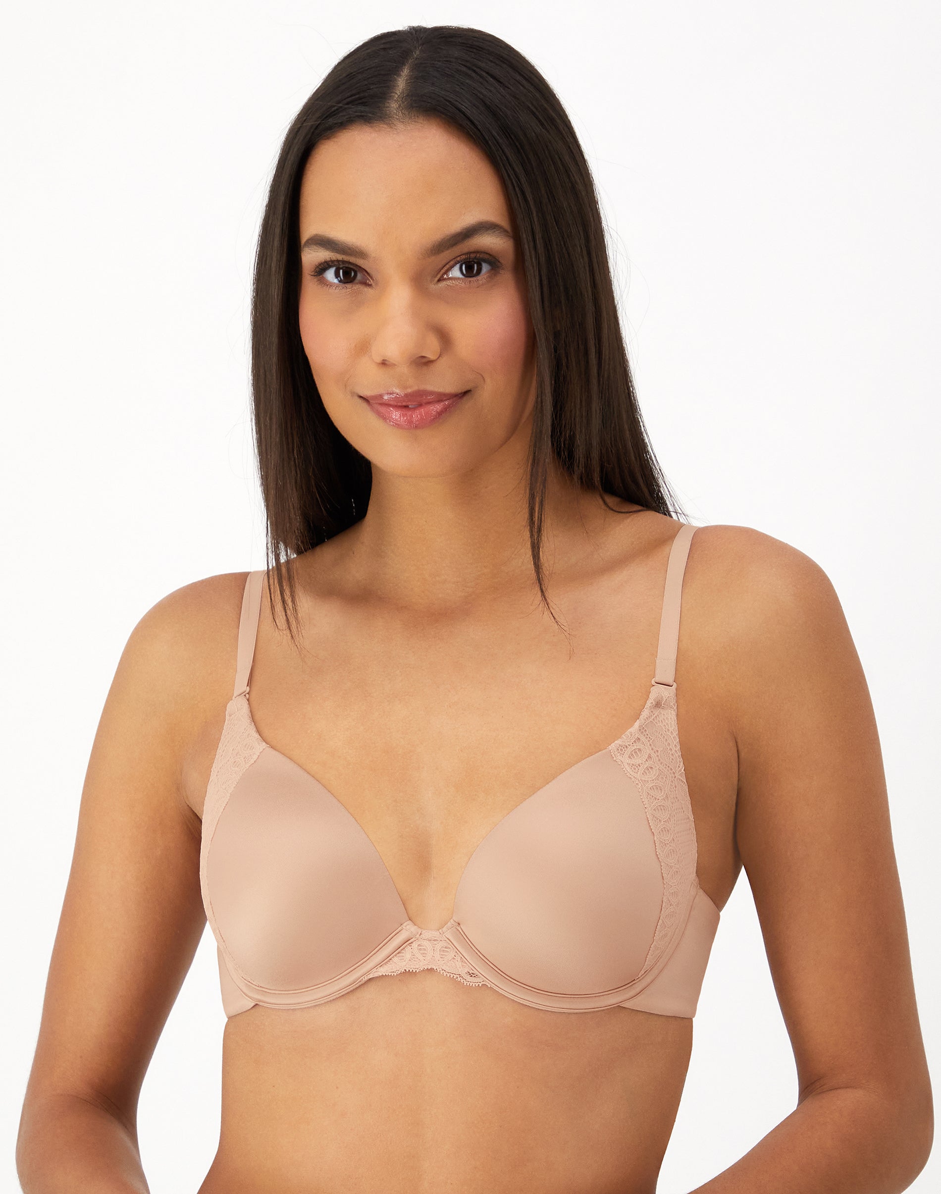 Maidenform Natural Boost Demi T-Shirt Underwire Bra Sandshell 34B Women’s