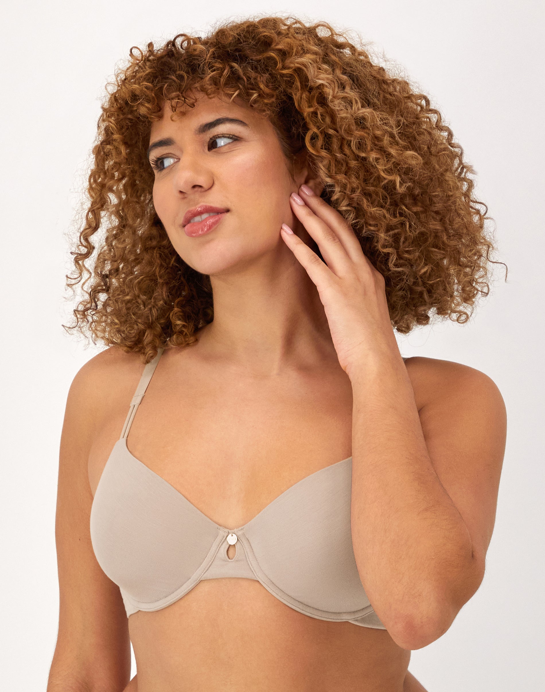 One Hanes Place Maidenform Everyday Luxe Full Coverage Underwire T-Shirt Bra Evening Blush 36C Women’s