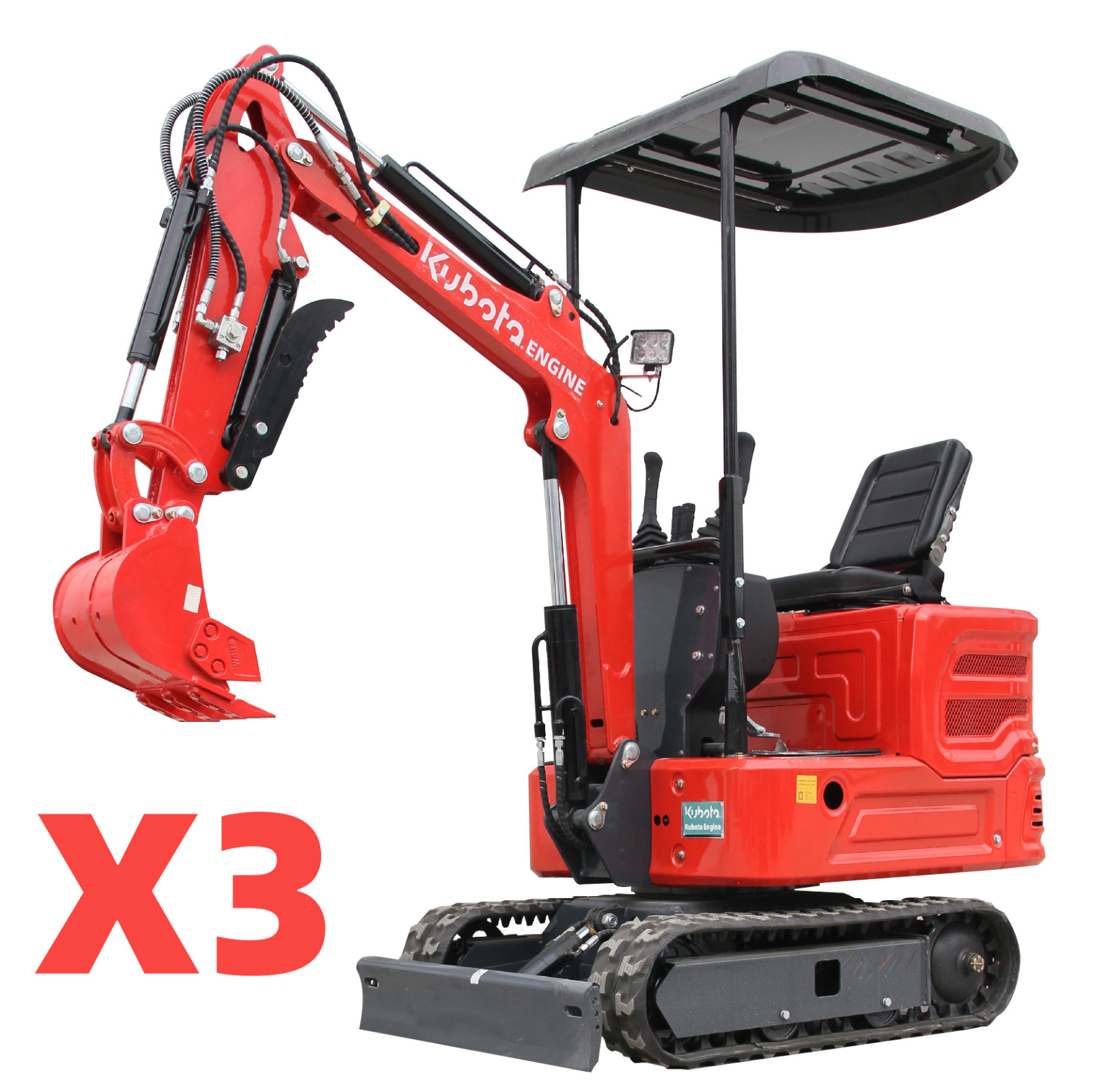 Free Ship Chinese Mini Excavator 1.1 Ton Tracked Kubota  Disel Water cooling Free Ship Chinese Mini Excavator 1.1 Ton Tracked Kubota  Disel Water cooling