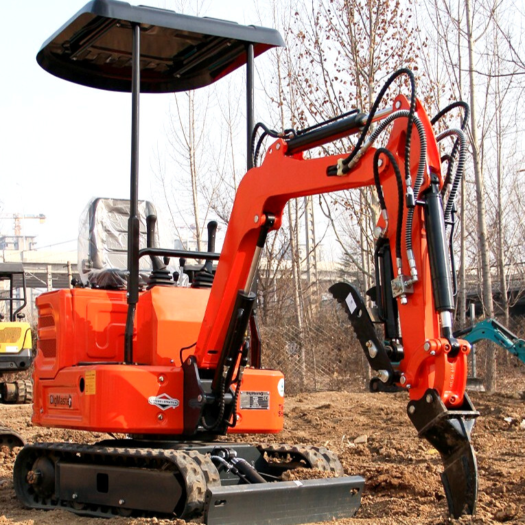 FREE Ripper Mini Excavator 1 Ton Digger 13.5hp Gas Tracked Crawler B&S Engine