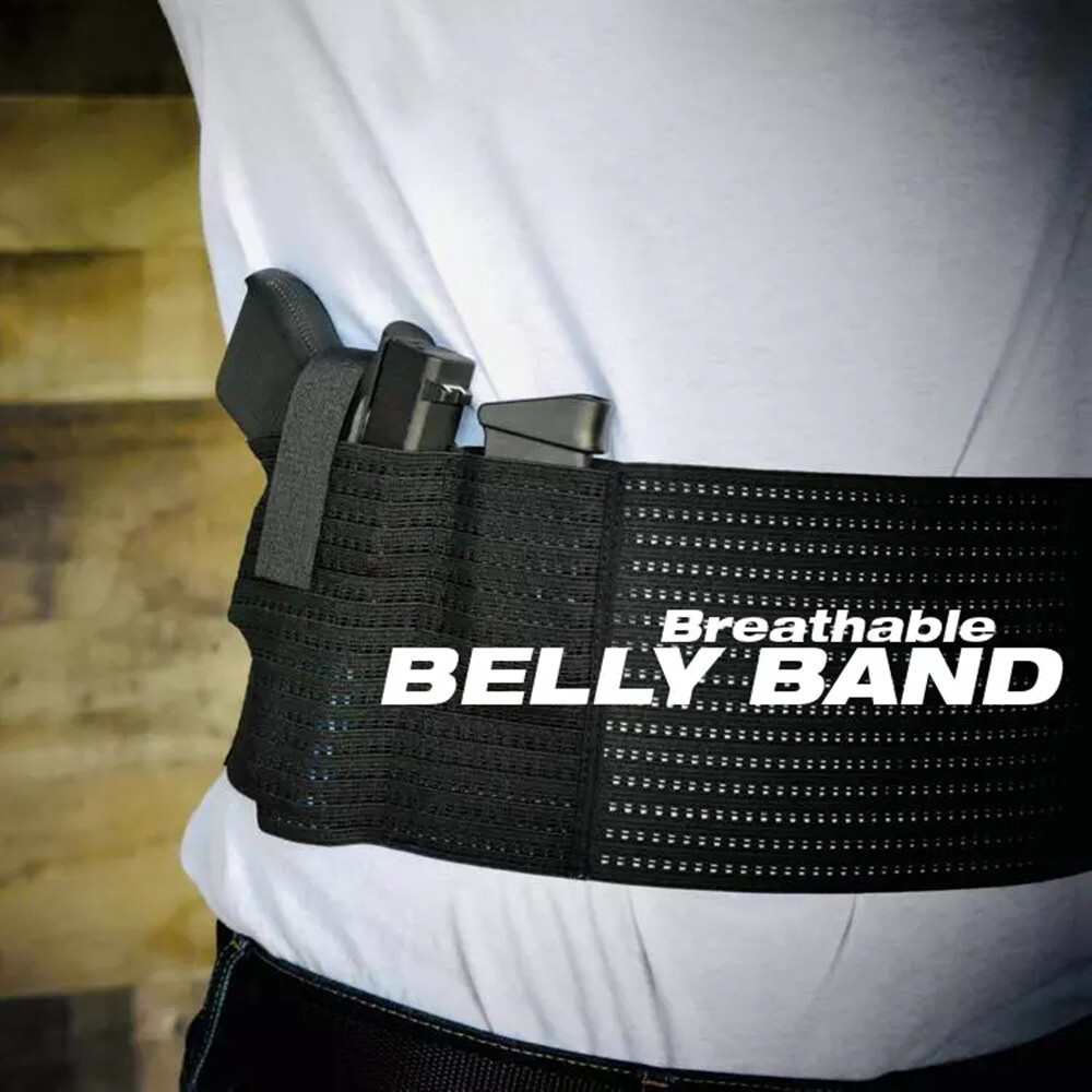 Breathable Belly Band Holster for Concealed Carry Double Pistol Hand Gun Holster