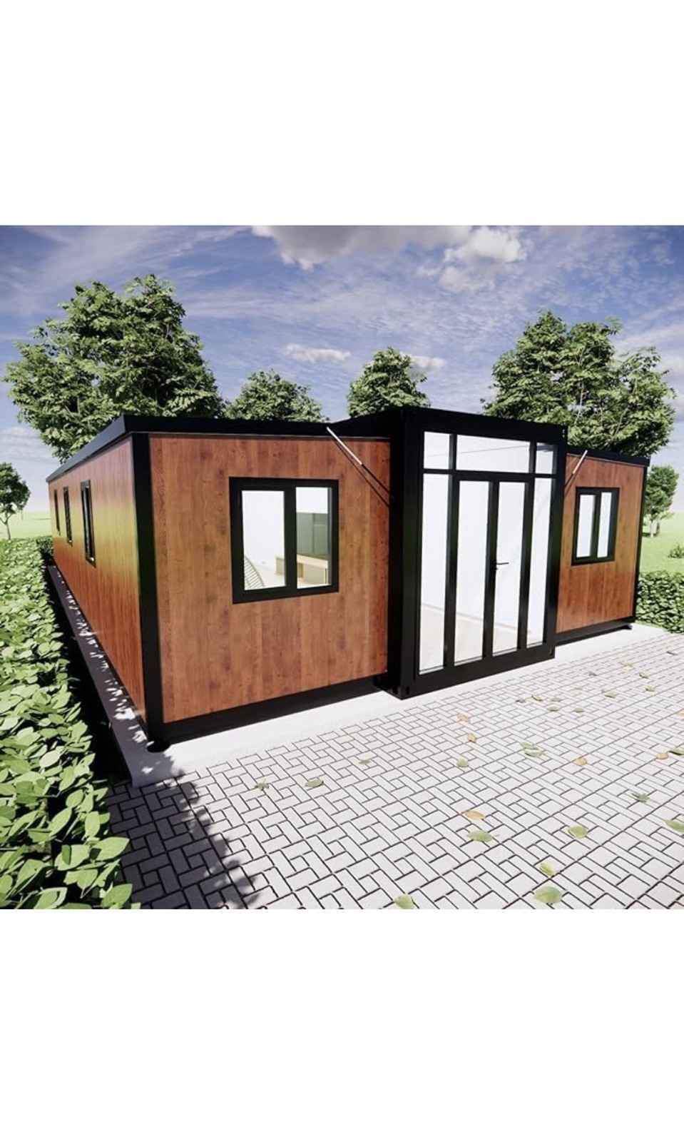 40FT Tiny House to Live in,Portable Prefab House 3 Bed 1 Bath 1 Kitchen NEW