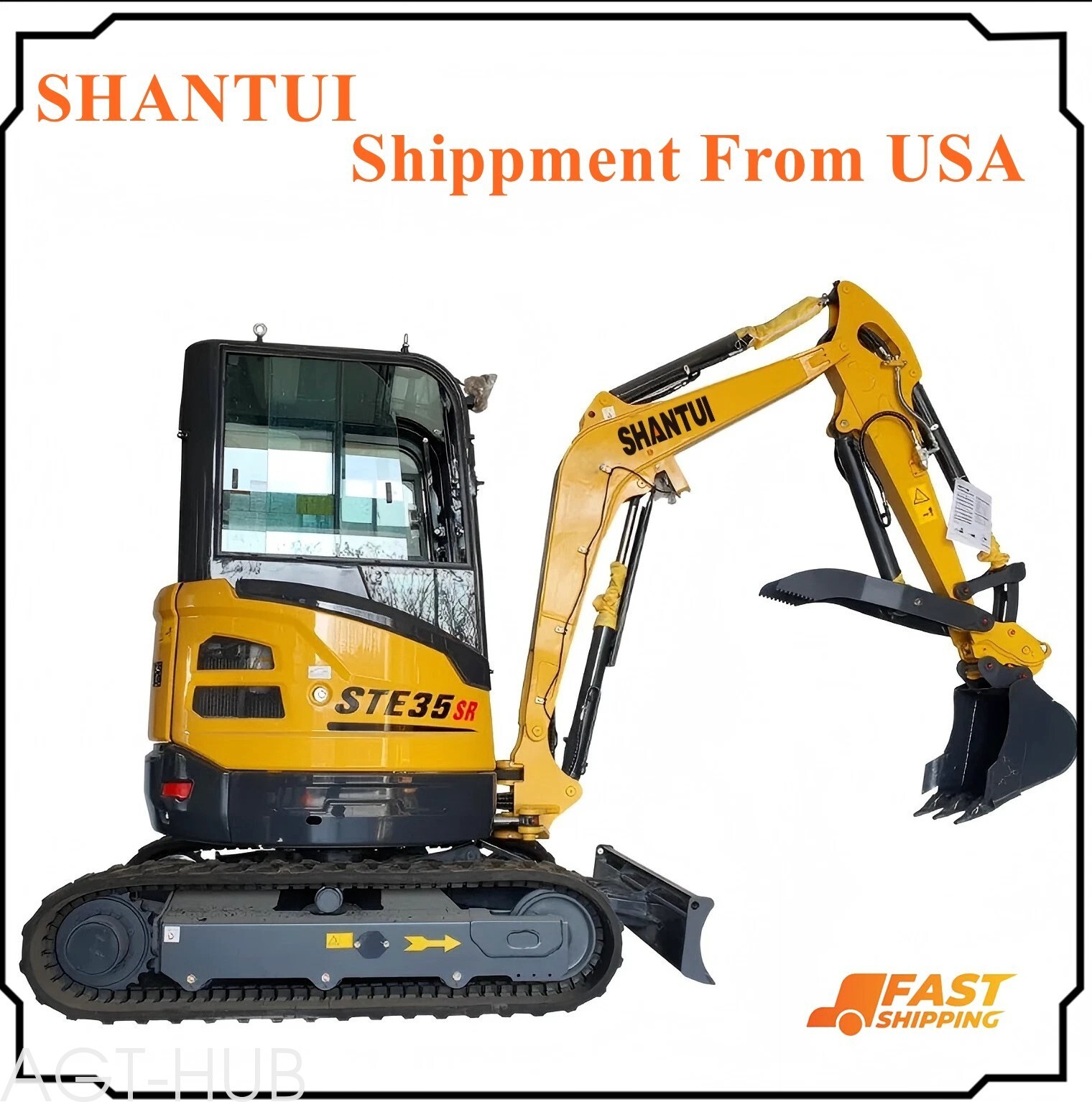 AGT Mini Excavator 2.8Ton EPA Diesel Engine Tracked Crawler STE35SR