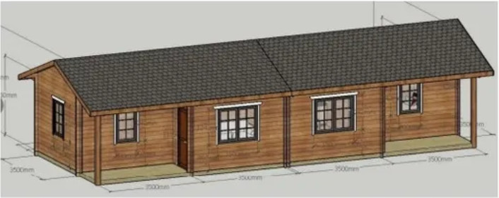 Tawny duplex wooden Tiny House
