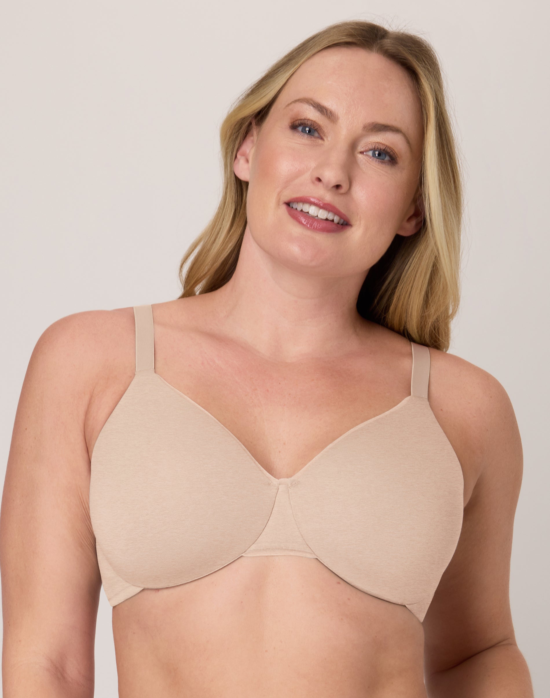 Bali Cotton Collection Underwire T-Shirt Bra Tropical Sands Heather 40DD Women’s