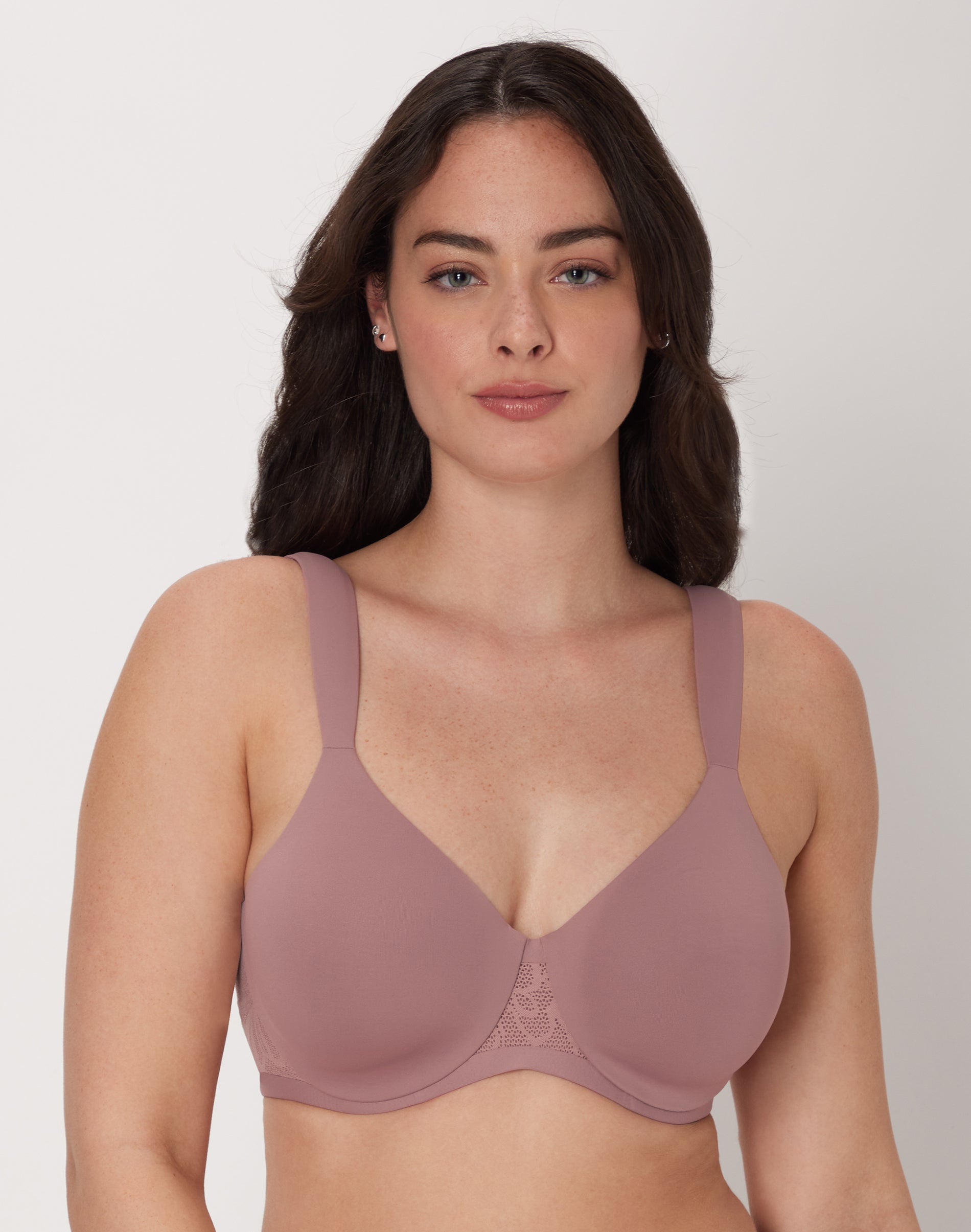 Bali’s Coolest Smoothing Underwire T-Shirt Bra Smokey Purple Mauve 34D Women’s