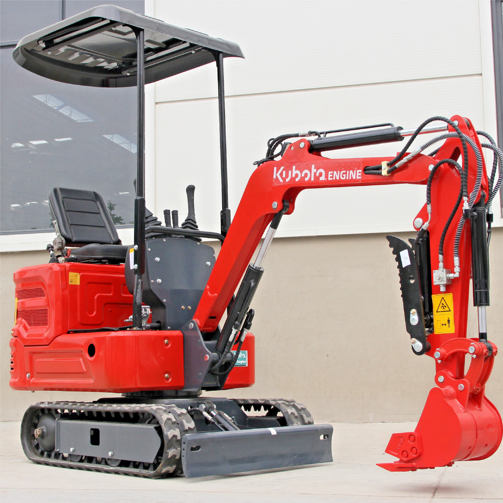 1TON Mini Excavator Thumb Clip Small Digger KUBOTA Dieseel  Free Ship Unloading