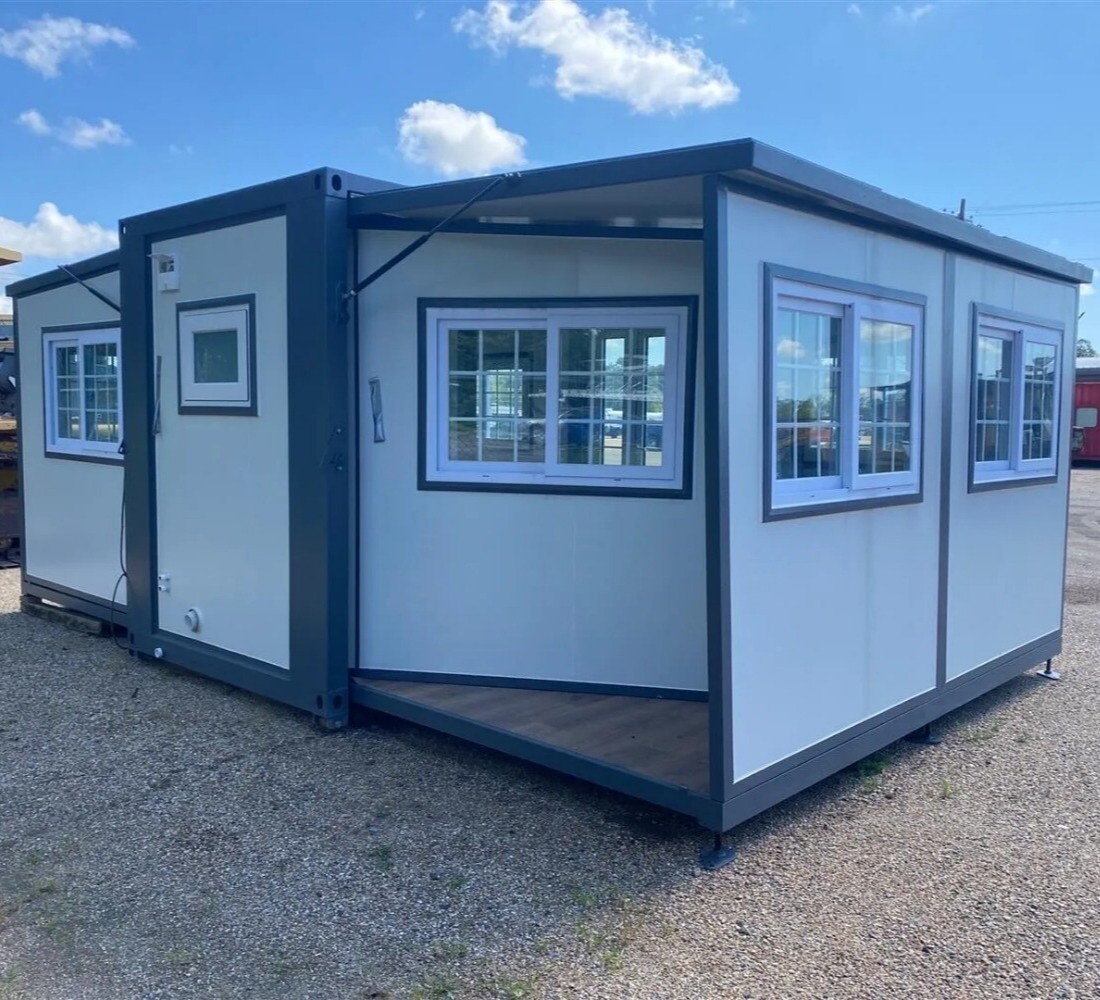 13X20ft Mobile Expandable Prefab House Prefabricated Tiny Home w/Bathroom Shower