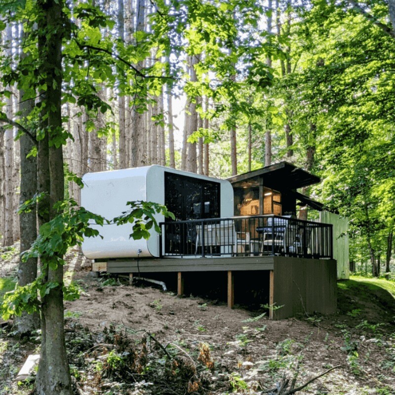 13ft x 7.4 ft Tiny House Pod House Cabin Prefab House Outdoor Living & Working