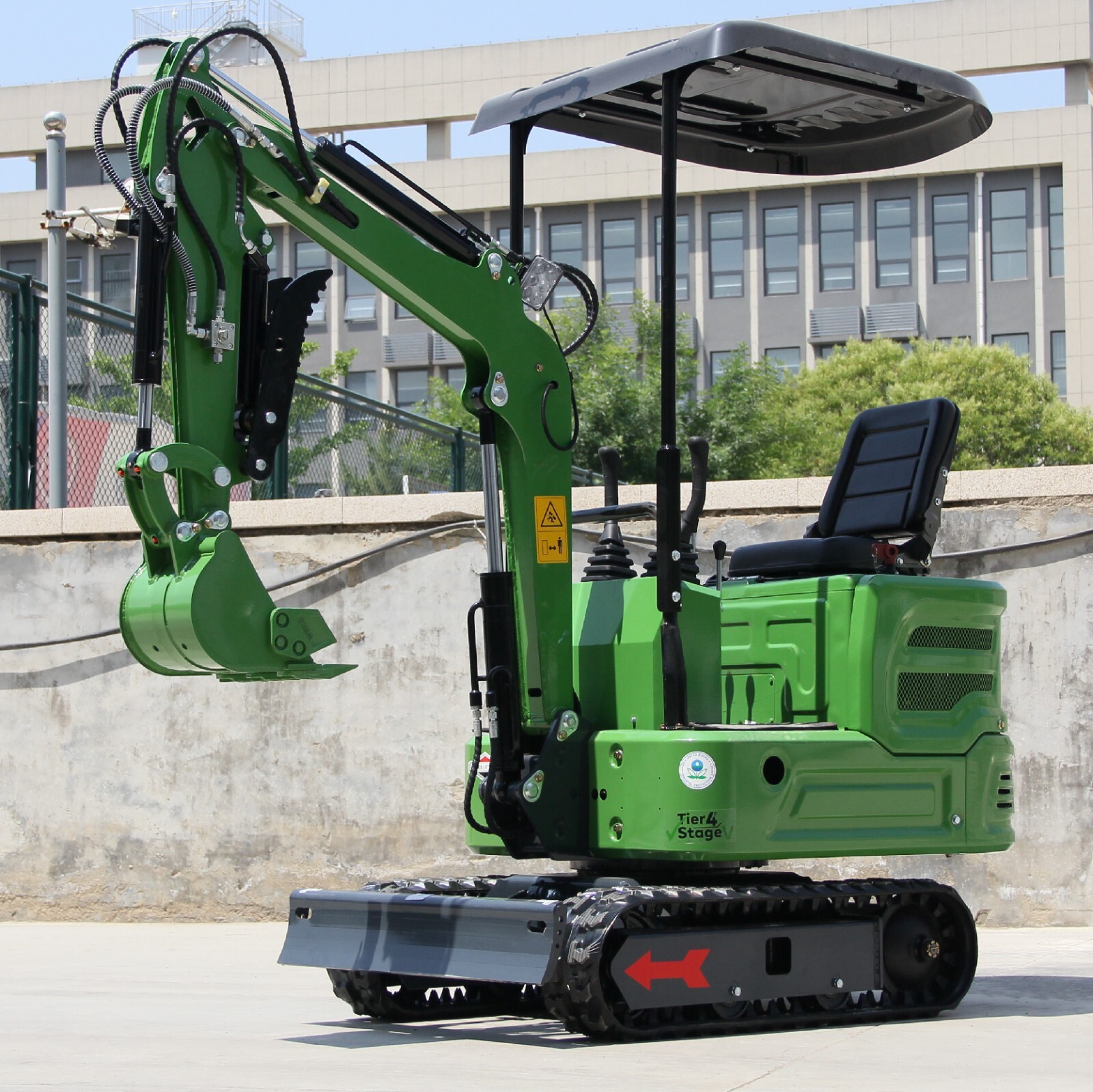 1Ton Mini Excavator Tracked Digger 13.5HP Hydraulic Thumb B&S Gas FREE Unloading